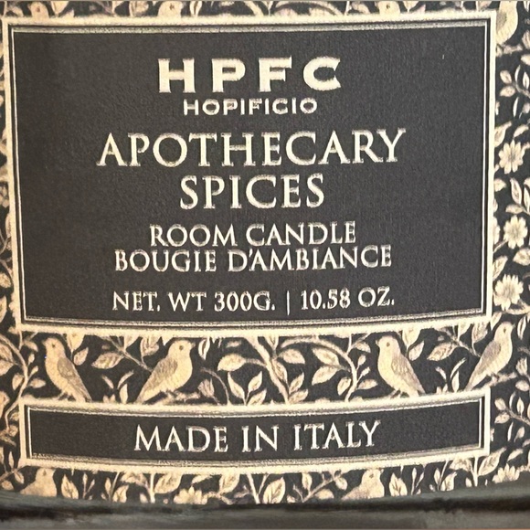 Hopificio Firenze NEW Apothecary Spices Luxury Scented Candle Handmade In Italy. - Picture 3 of 5